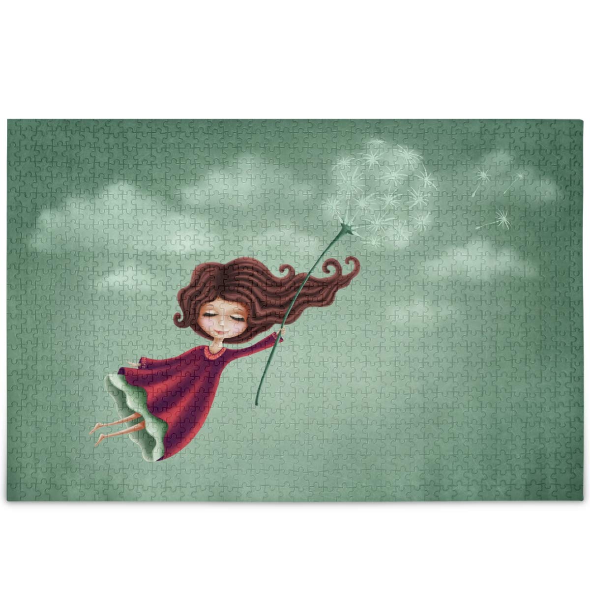 Oarencol 500-Piece Dandelion Fairy Jigsaw Puzzle for Adults & Kids - Magical Flying Fairy Scene for Family Game Night & Educational Play