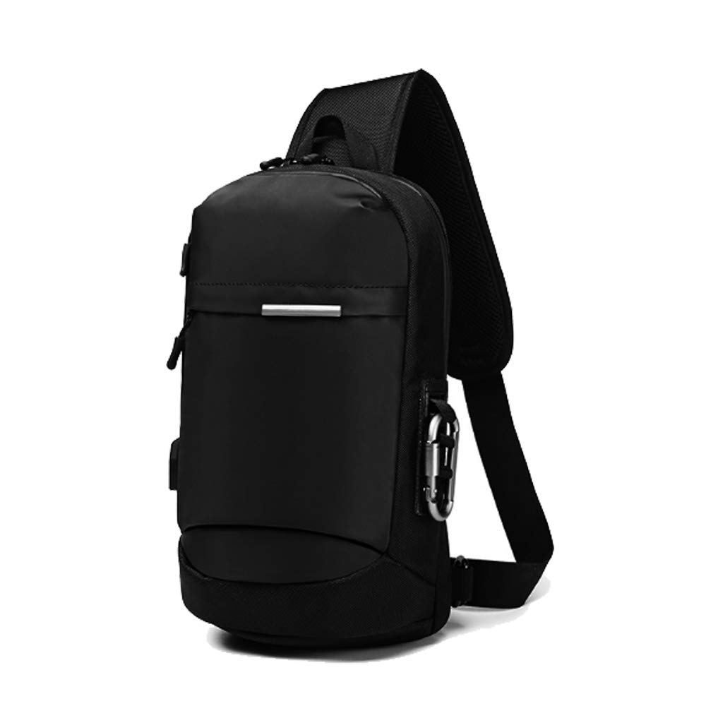 Men's & Women's Sling Bag Crossbody Backpack with USB Charging Port - Lightweight Chest Shoulder Bag for Hiking, Travel, Work & Daily Use