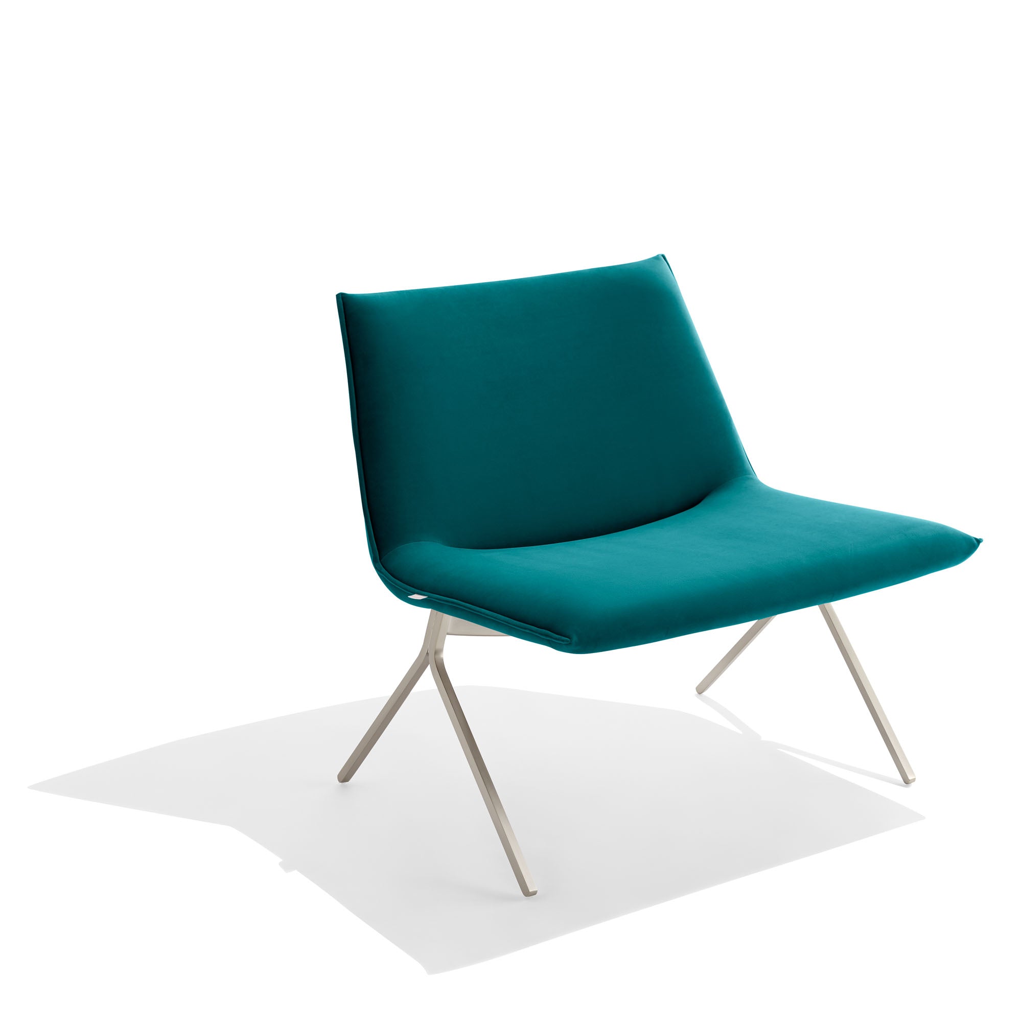 Velvet Meredith Lounge Chair - Modern Accent Chair for Living Room, Bedroom & Office - Soft Velvet Upholstery with Sturdy Wooden Legs - Perfect for Relaxing, Reading & Decorating