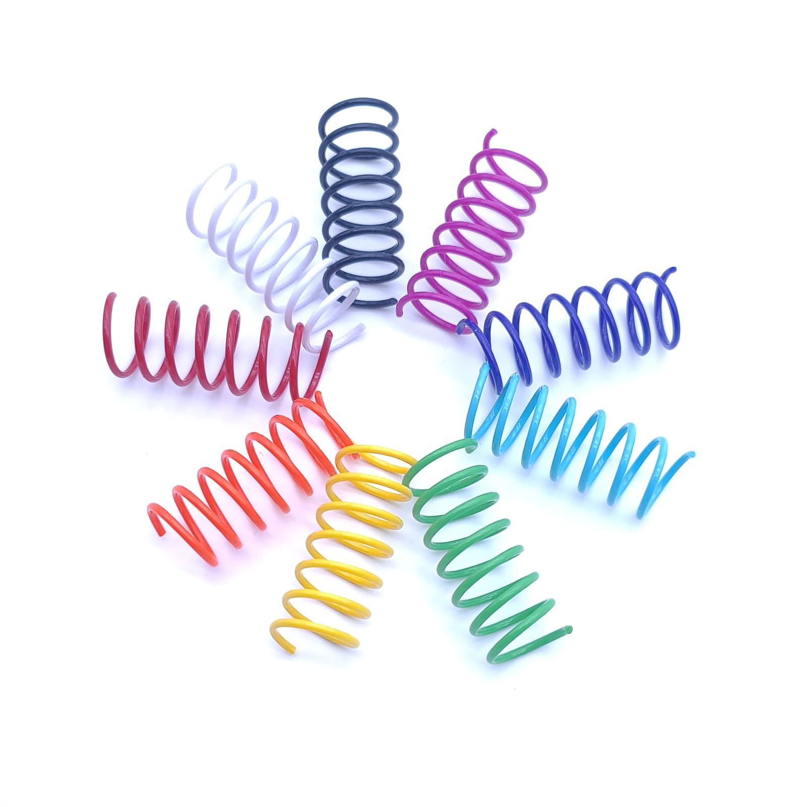 18Pcs 9 Colors Cat Spring Toys for Indoor Cats - Coil Spiral Interactive Hunting & Self-Play Toy - Biting & Swatting Kitten Toy for Playtime & Exercise - Perfect for Solo Play & Bonding Moments