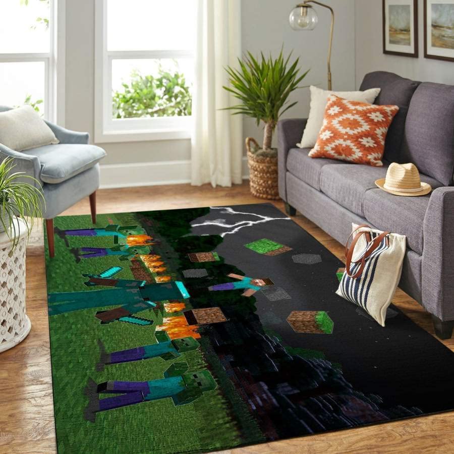Non-Slip Gaming Rug for Boys - Soft Video Game Carpet for Bedroom, Living Room & Kitchen - Gamer Home Decor with Cool Design - Perfect for Gaming Setup, Lounge & Play Areas - PH115