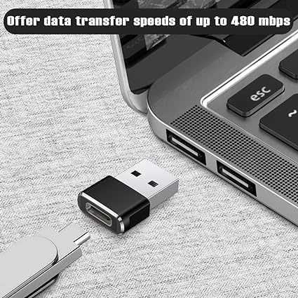 USB C to USB 3.0 Adapter - USB Type C Male to USB 3.0 Female Converter - Compatible with MacBook Pro/Air 2024, iPad Pro, Samsung Galaxy, Dell XPS - Fast Data Transfer for Laptops, Tablets & Smartphones