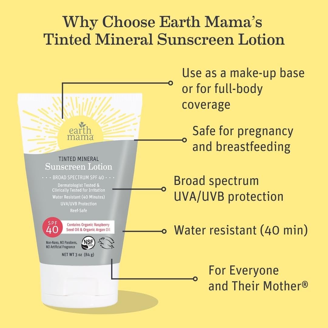 Organic Pregnancy Gift Set for Moms - Earth Mama Body Wash, Belly Butter, Lip Balm, Deodorant, Herbal Tea & Sunscreen (7-Piece) | Perfect for Baby Showers, Self-Care & Prenatal Pampering
