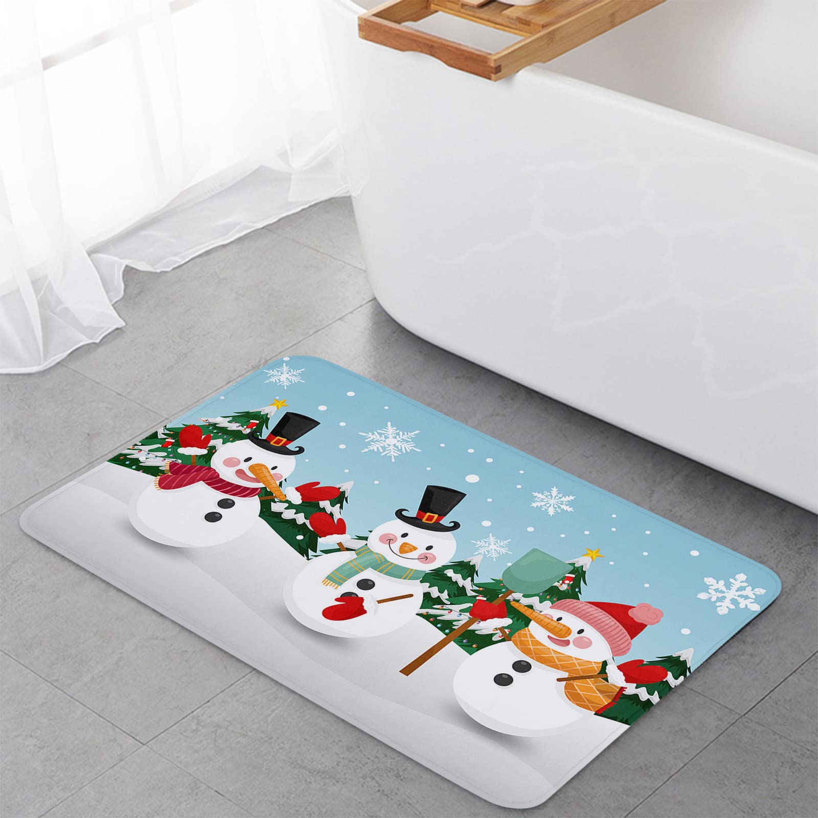 18x30in Winter Snowflake Outdoor Rug - Cozy Home Decor for Bedroom, Living Room & Bathroom