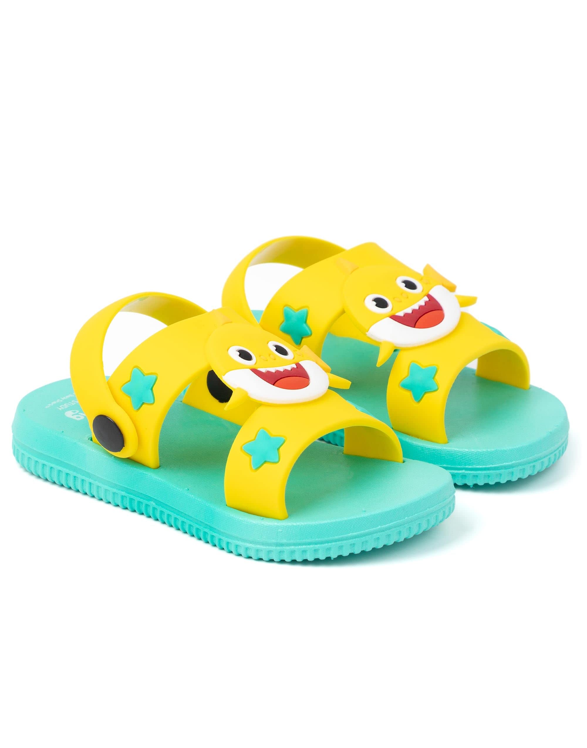 Baby Shark Kids Sandals - Blue & Yellow Supportive Slip-Ons for Summer Play