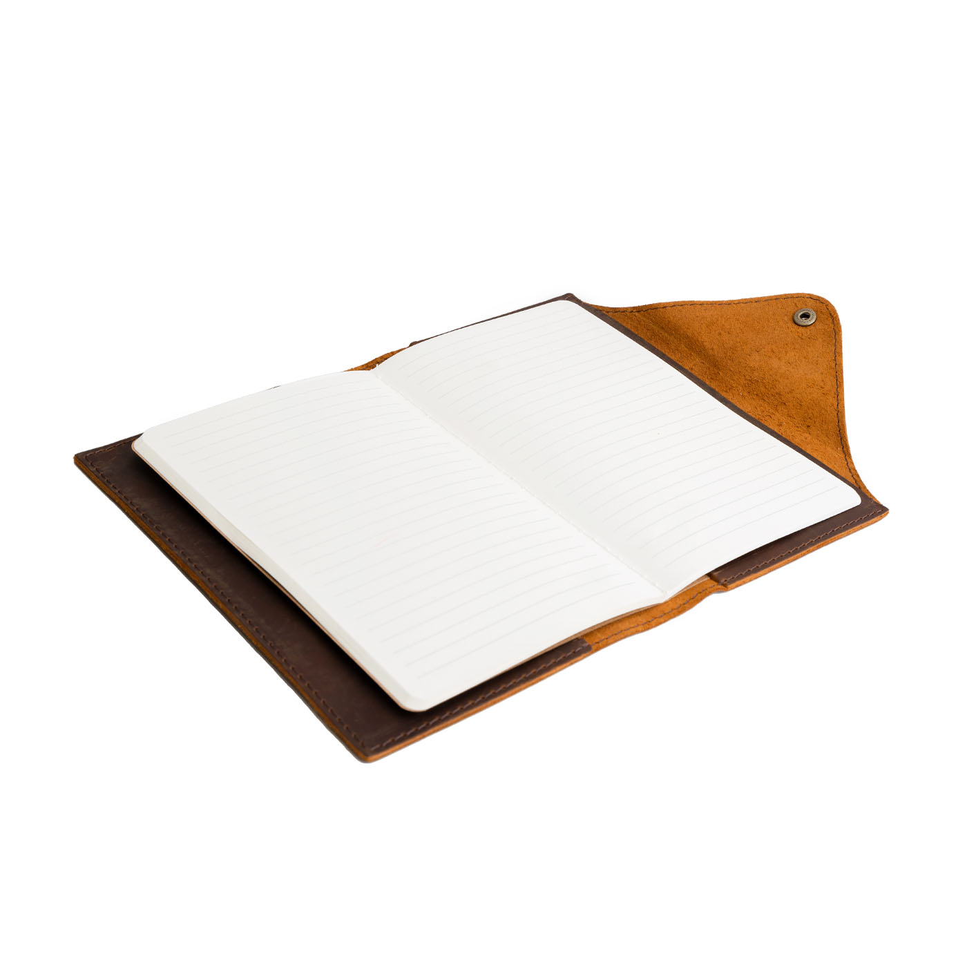 Premium Leather Snap Journal - Handmade Refillable Notebook for Writing, Sketching & Note Taking - Perfect for Travel, Office & School Use