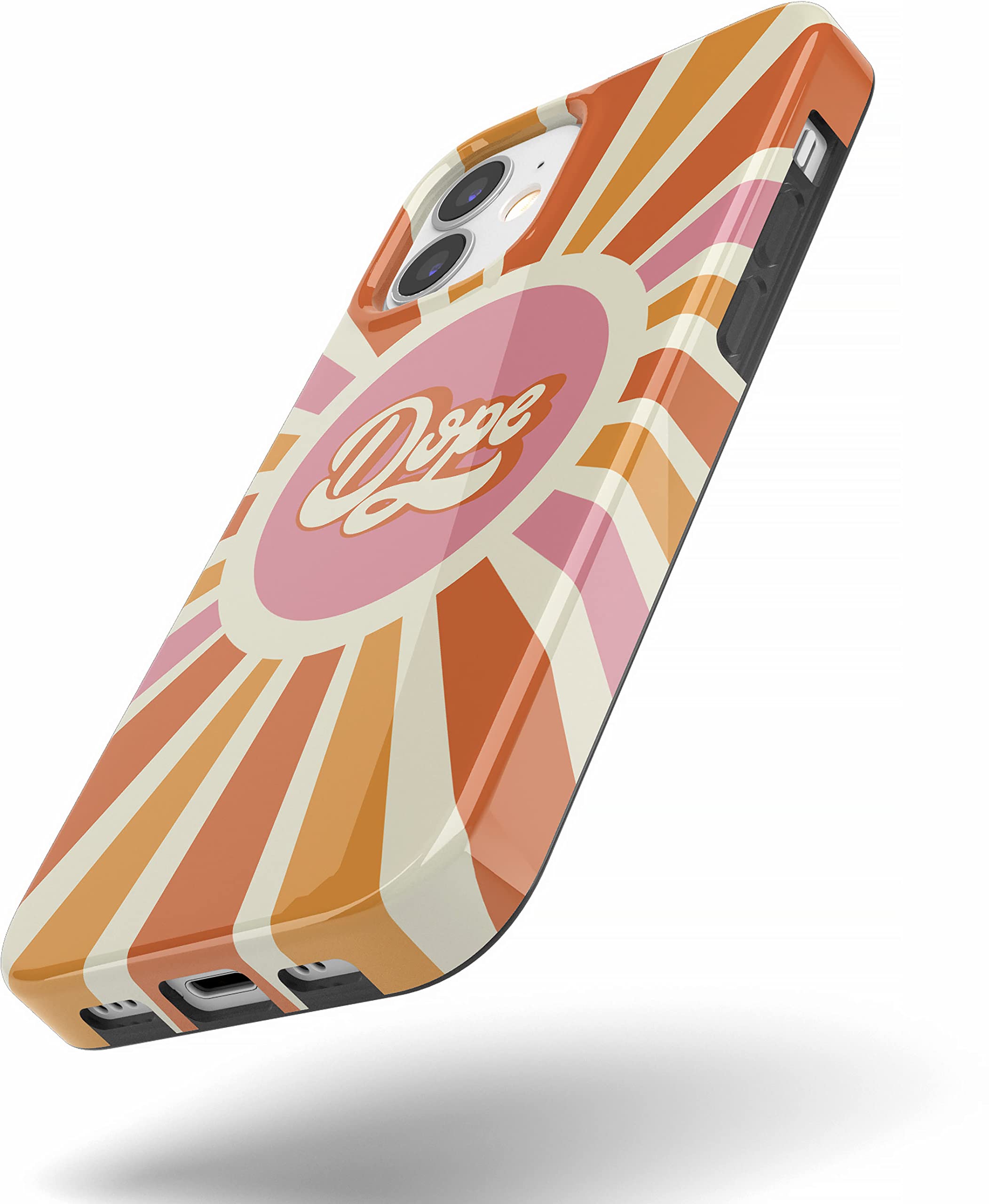 Casely iPhone 12 Mini Case - Retro Colorblock Design | Durable Protective Cover | Perfect for Everyday Use & Trendy Style