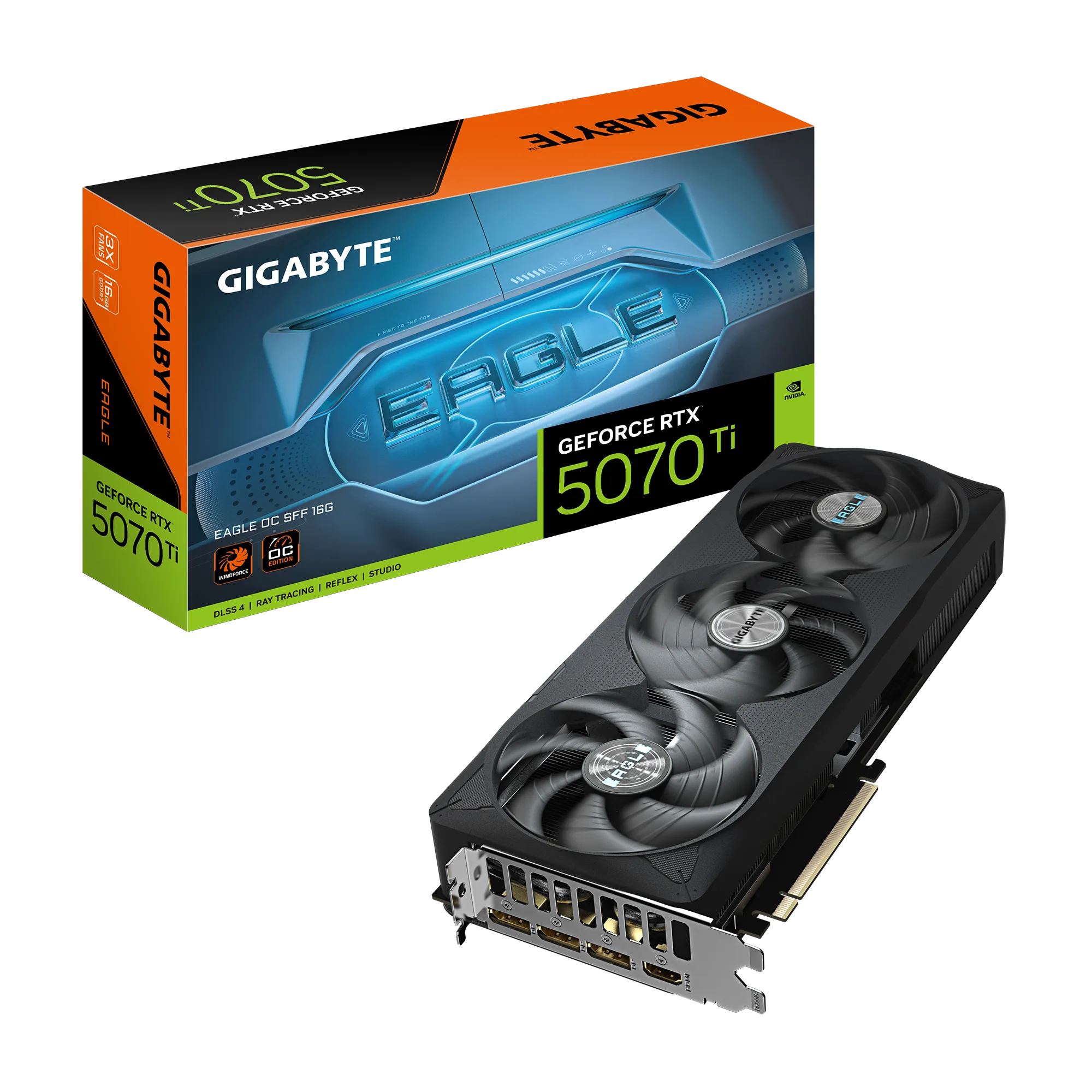 Gigabyte GeForce RTX 5070Ti Eagle OC SFF 16GB GDDR6 Graphics Card - Compact Gaming GPU for SFF PCs, VR & 4K Gaming