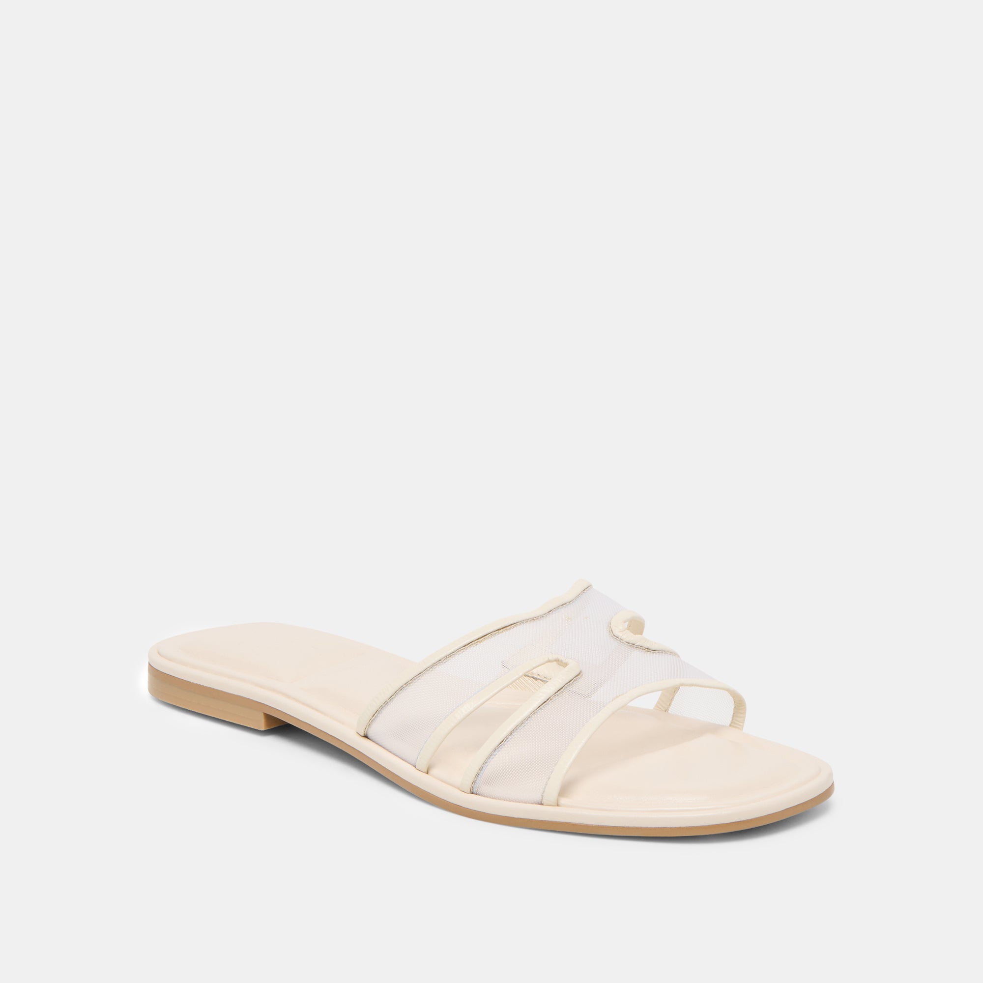 FLORI Women's Off-White Mesh Sandals - Breathable Comfortable Summer Beach Walking Shoes for Vacation, Travel & Casual Outings