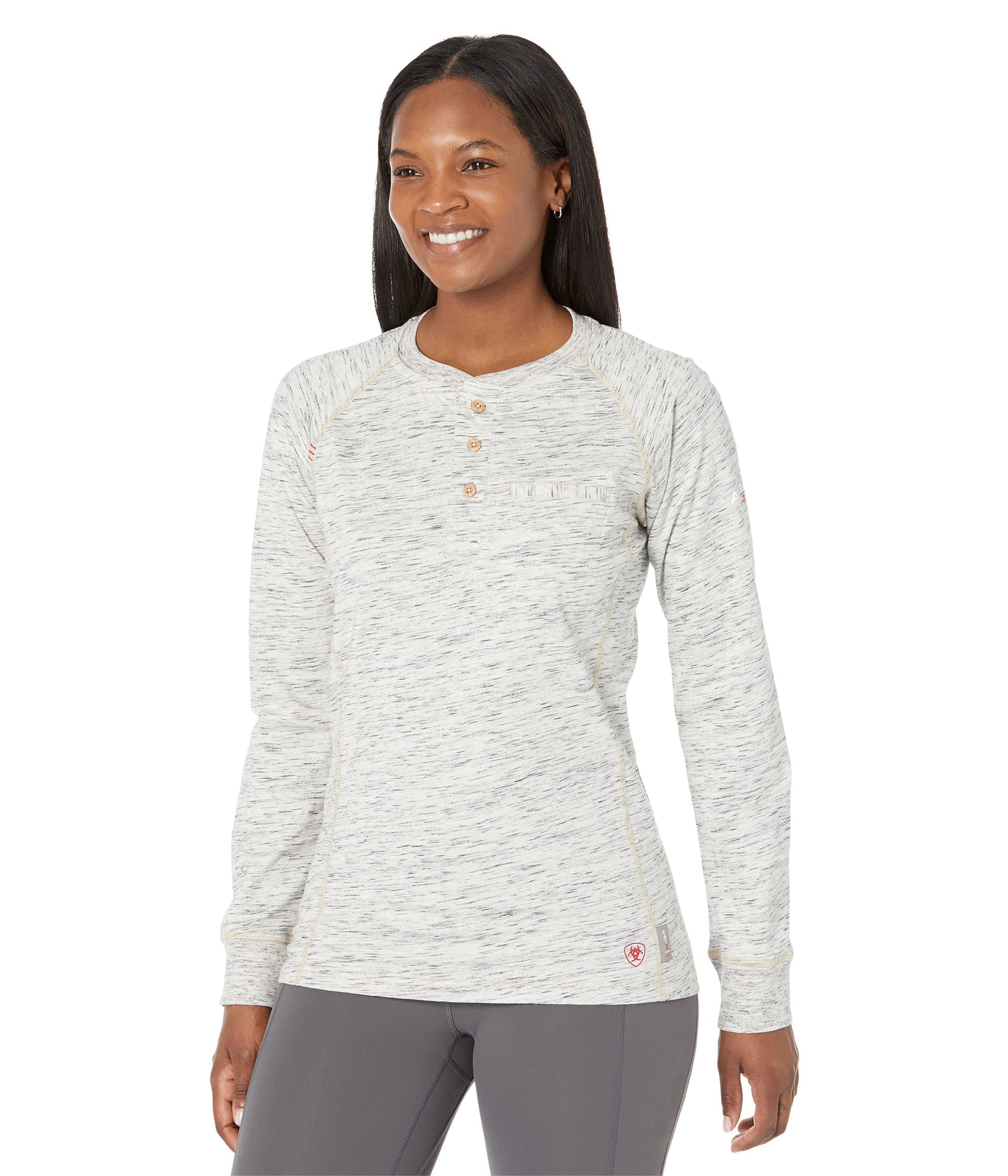 Ariat Women's Flame Resistant Air Henley Top - Breathable & Comfortable Work Shirt for Outdoor, Farm, and Ranch Activities