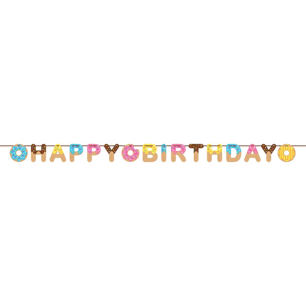 Creative Converting Happy Birthday Ribbon Banner - Colorful Party Decoration for Birthdays, Baby Showers & Celebrations - Perfect for Wall Decor, Photo Backdrops & Party Supplies
