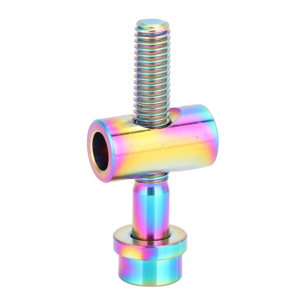 LetCart Titanium Alloy Bicycle Seatpost Screw - M5x30/35/40mm Round Head Fixing Bolt (M5x30-Magic Color) | Durable Bike Seat Clamp Hardware for Mountain & Road Bikes