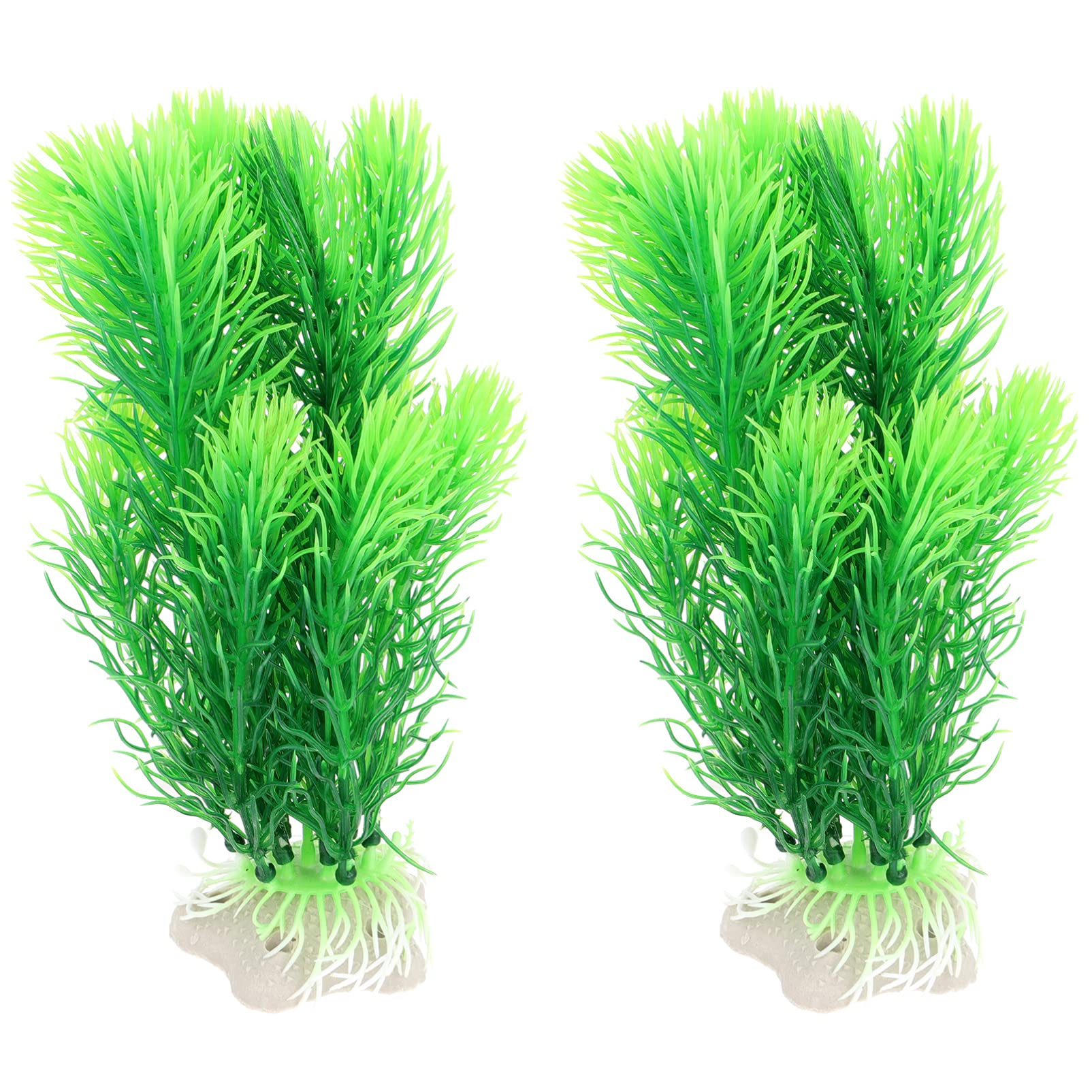 SOIMISS 2 Pack Artificial Aquarium Plants - Lifelike Plastic Underwater Decor for Fish Tanks, Green Aquatic Plants for Freshwater & Saltwater Aquariums - Perfect for Home, Office, and Pet Store Decorations