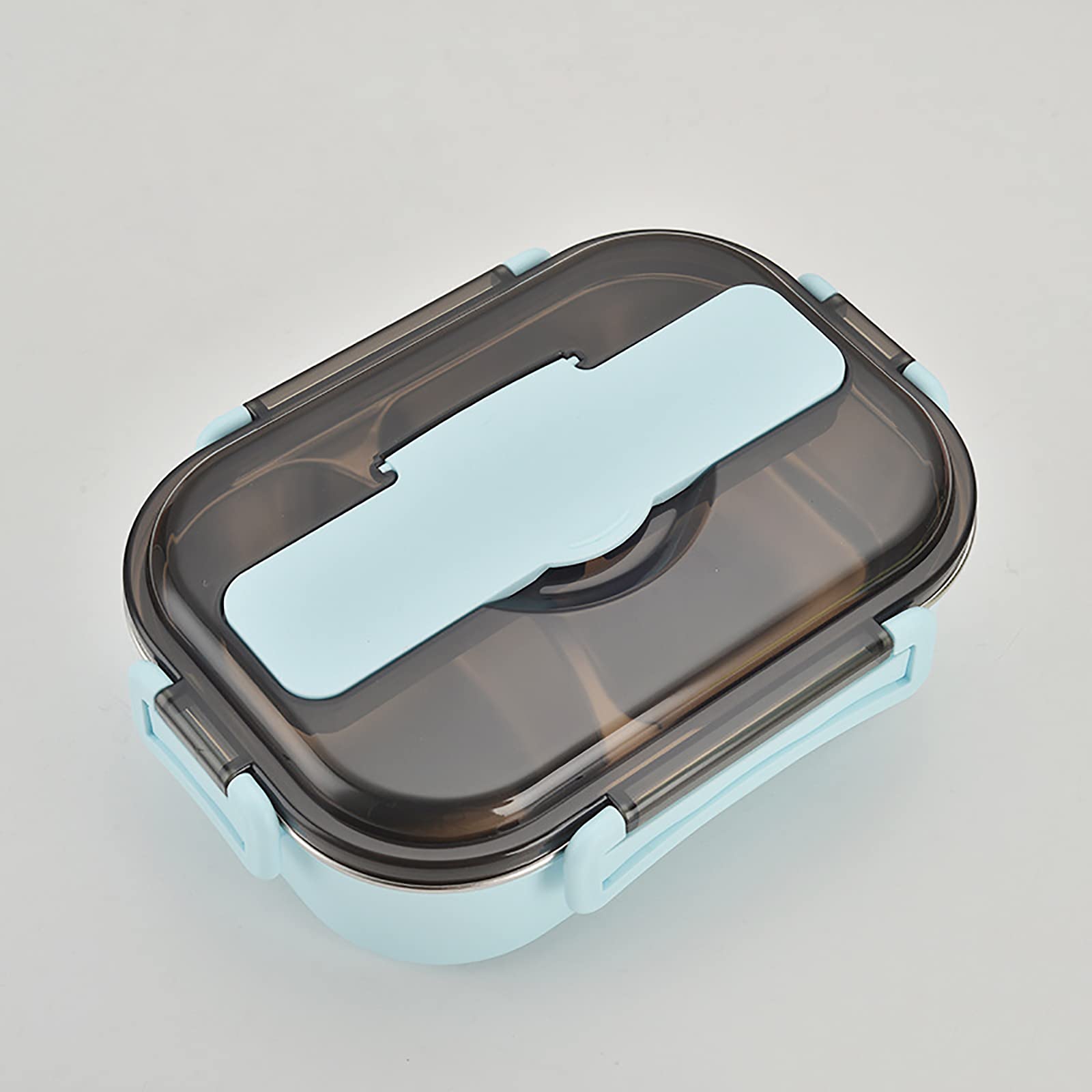ASDNN 2 Compartment Stainless Steel Bento Lunch Box with Cutlery & Insulation Bag - Microwave Safe, Leakproof for Office, School, Picnic & Travel - Perfect for Meal Prep & On-the-Go Dining