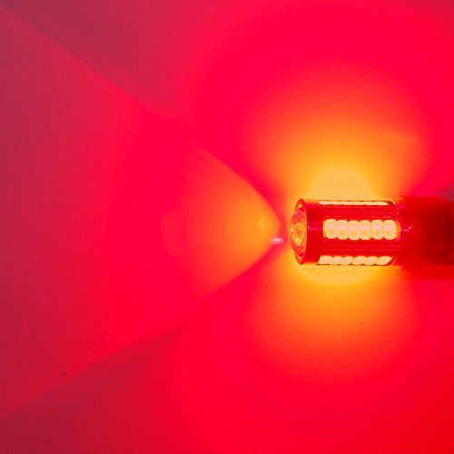 2 Pack 3157 3156 3057 3457 4114 33 SMD 5730 High Power Red LED Bulbs - Super Bright Replacement for RV, SUV, MPV Car Tail Lights, Brake Lights, Backup & Parking Lamps - Perfect for Night Driving & Enhanced Vehicle Safety