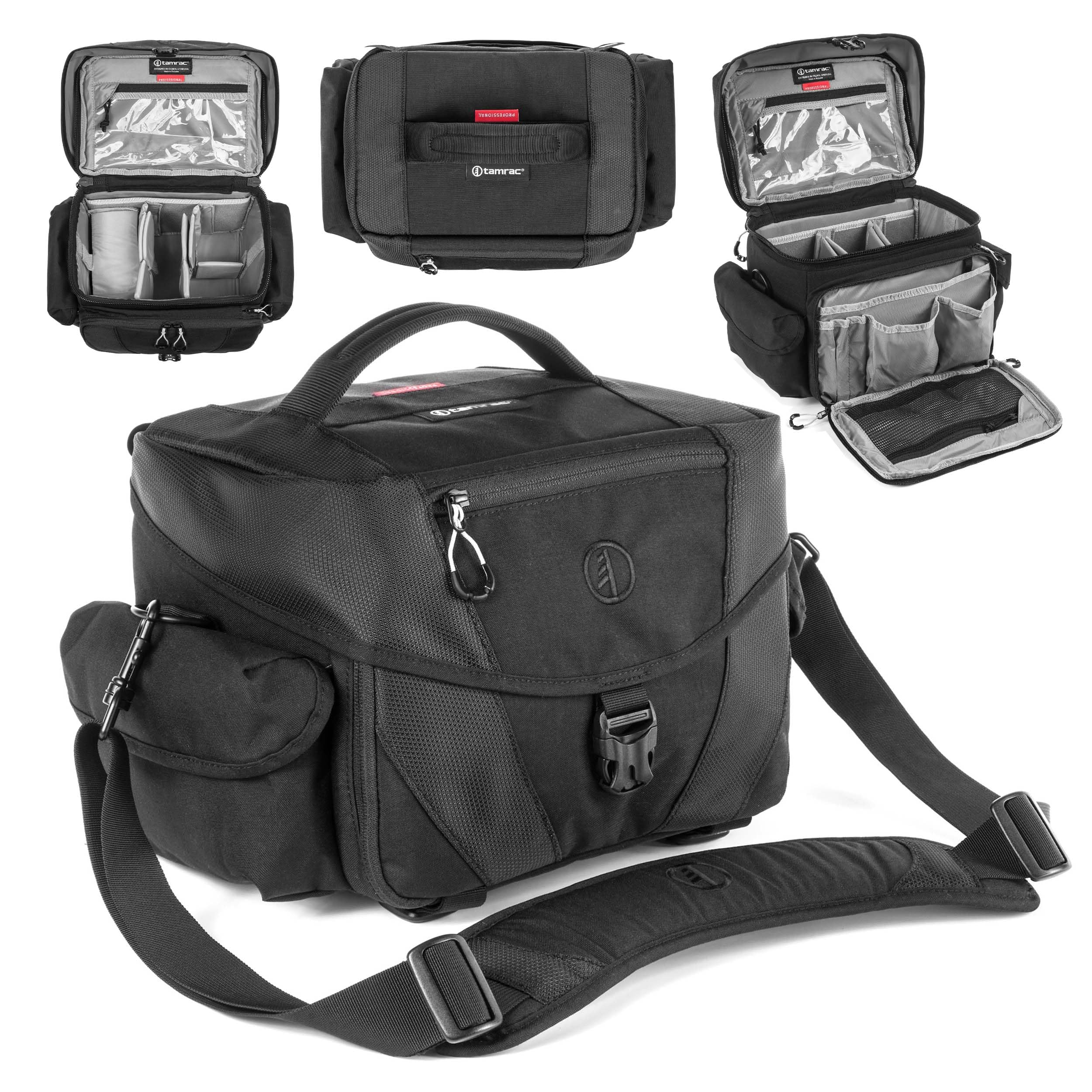 Tamrac Stratus 6 DSLR & Mirrorless Camera Bag - Waterproof Shoulder Bag for Photographers with Tripod Holder & Accessory Pockets (Black) - Perfect for Travel, Hiking & Outdoor Photography
