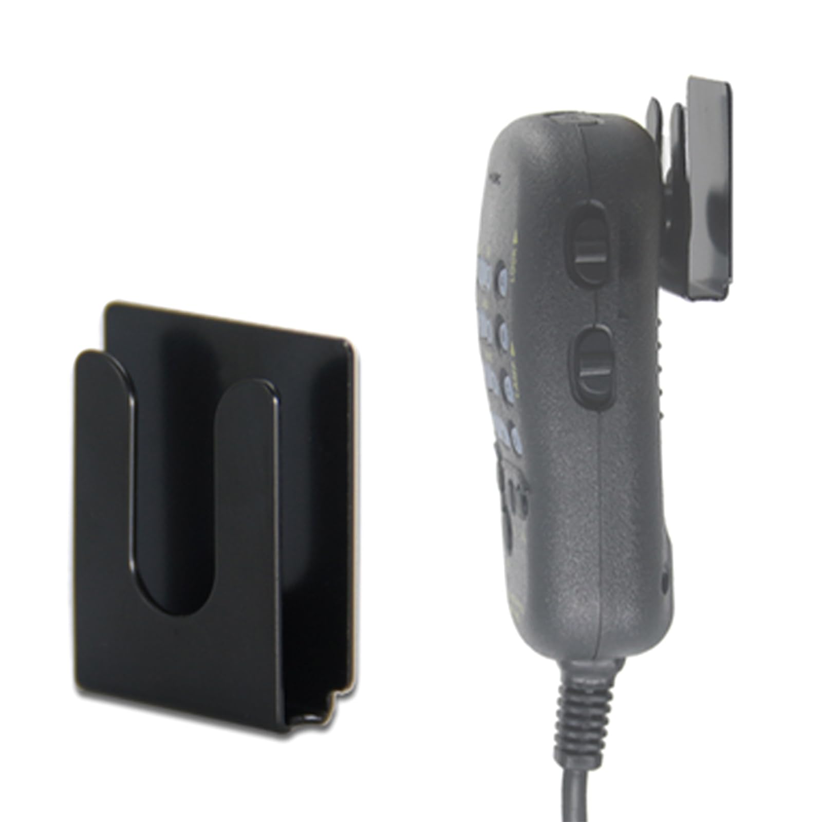 JAGTRADE CB Mic Holder - Universal Car Radio Microphone Clip, Metal Hook for Walkie-Talkie & Mobile Radio - Perfect for Truckers, Off-Roading & Emergency Communication