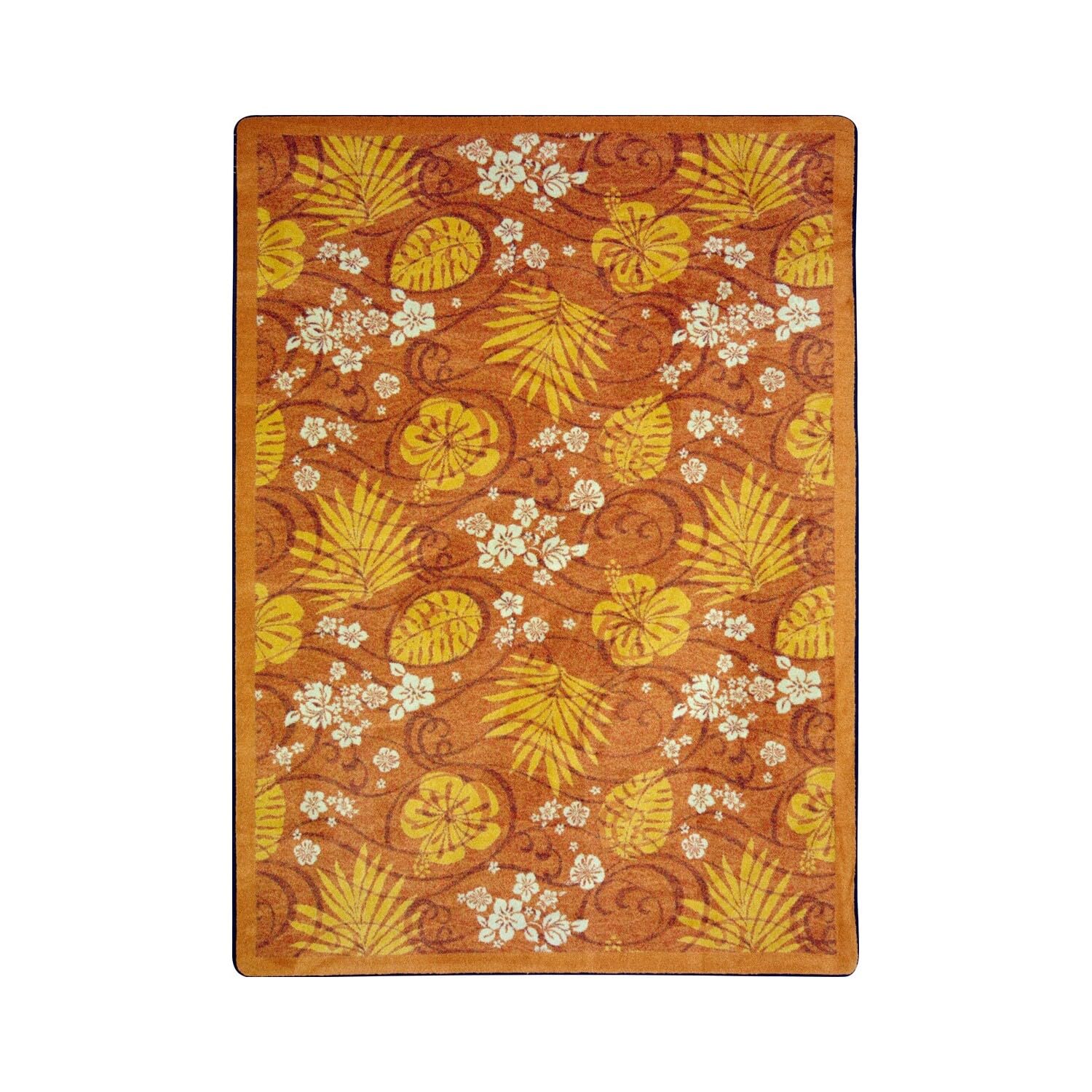 Joy Carpets Kaleidoscope Trade Winds Whimsical Area Rugs - Coral Color Non-Slip Living Room Rug for Kids Playroom & Nursery Decor
