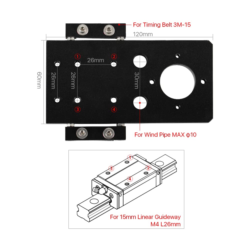 Cloudray C Series Laser Head Set with 1 PCS USA CVD Focus Lens (D20mm FL50.8mm) & 3 PCS Silicon Mirrors (D25mm) - Complete Set A for Laser Engraving, Cutting, and DIY Projects