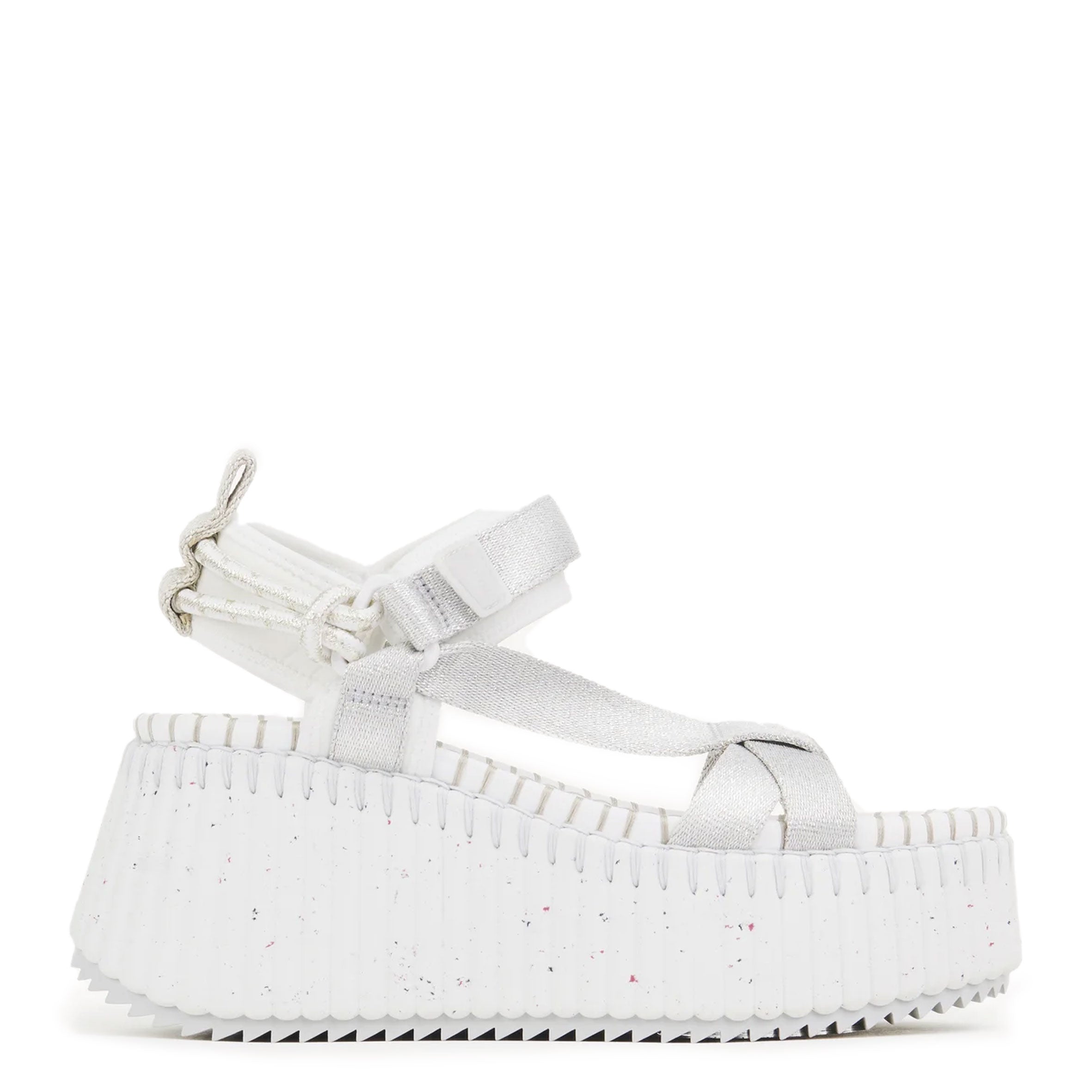 Nama Platform Metallic Sandals for Women - Silver Gladiator Sandals | Comfortable Summer Beach Shoes for Outdoor, Party & Vacation