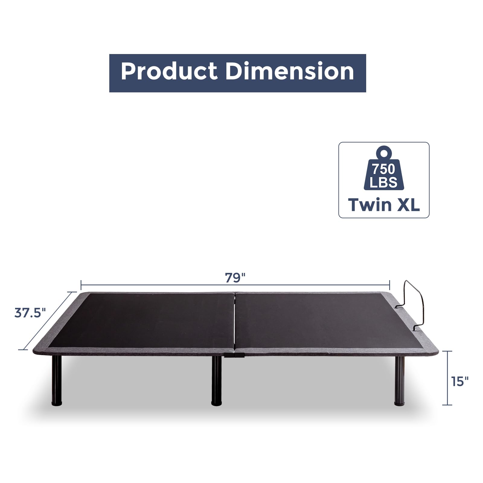 IULULU Adjustable Bed Frame for Twin XL - Wireless Remote, Zero Gravity, Head & Foot Incline - Easy Assembly Bed Base with Adjustable Leg Heights & Zero Clearance - Perfect for Home, Dorm, or Guest Room Comfort