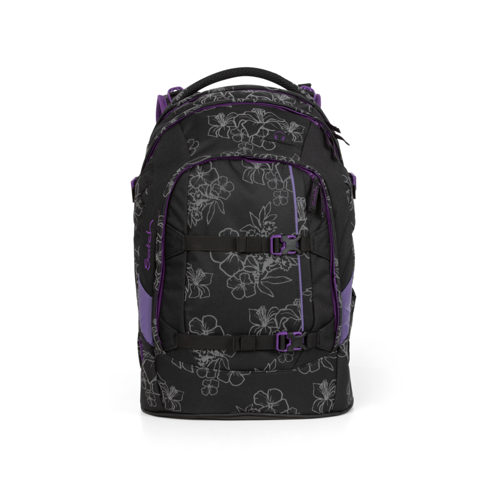 Satch Pack Ninja Hibiscus LUMI Edition - Stylish Waterproof Backpack for Travel, Work & Gym - Perfect for Commuters, Students & Outdoor Adventures