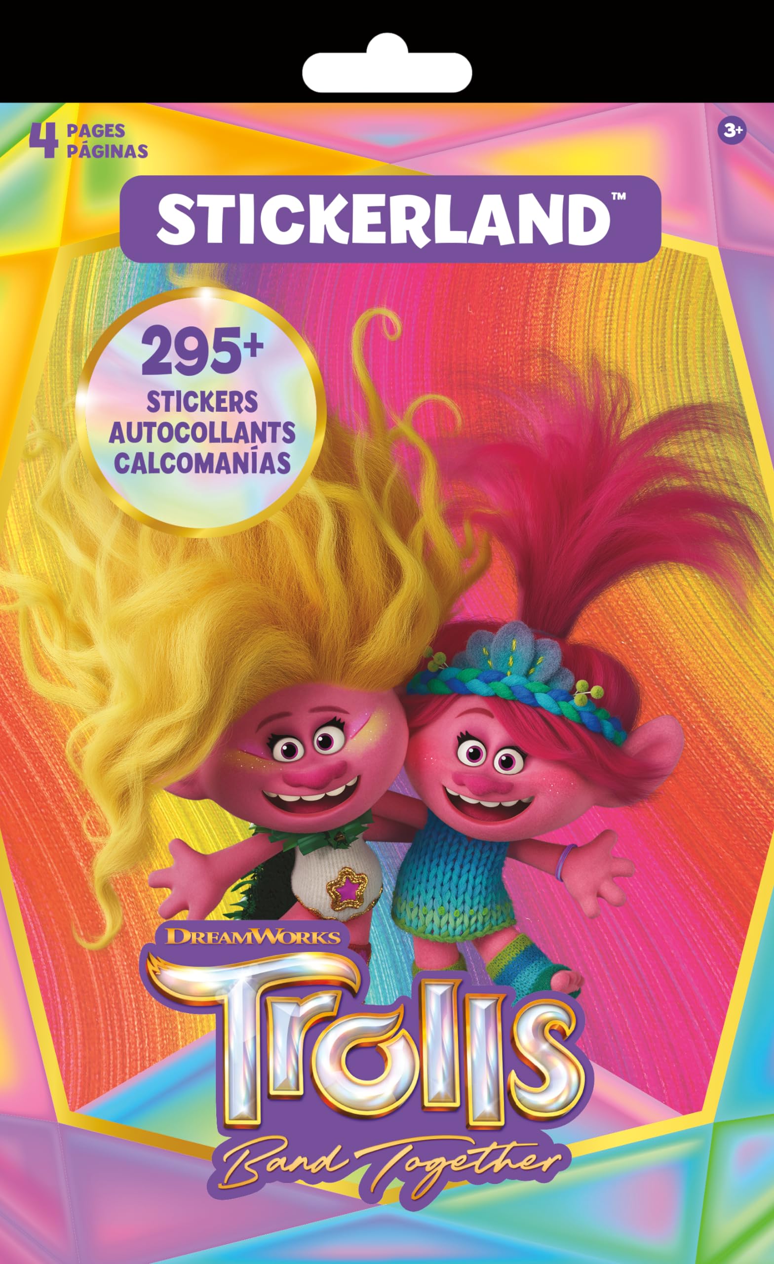 Trolls Band Together - STICKERLAND 4 Page Sticker Pad for Kids | Fun Movie-Themed Stickers for Scrapbooking, School Projects & Party Favors