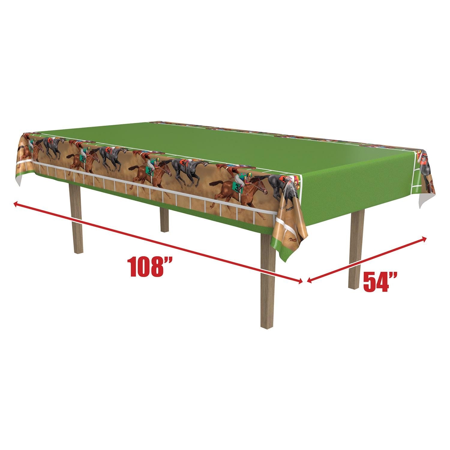 12 Pack Beistle Horse Racing Party Table Covers - Waterproof & Disposable for Birthday, Derby, Kentucky Theme Decorations & Events