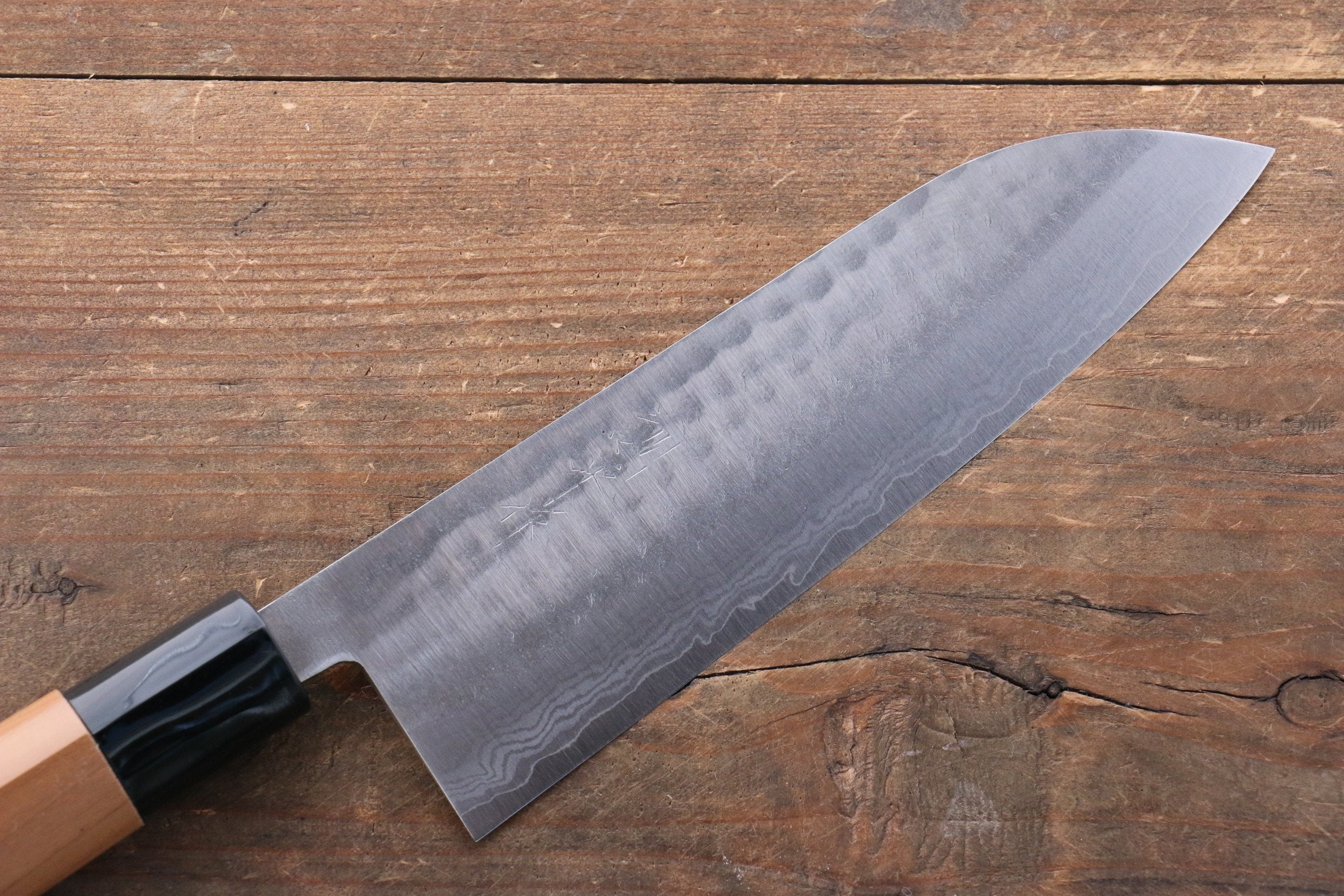 Premium Kunihira Tanryu VG1 Damascus Santoku Knife 170mm - Walnut Handle Japanese Chef Knife for Slicing, Dicing & Chopping Vegetables, Meat & Fish - Perfect for Home Cooks & Professional Chefs