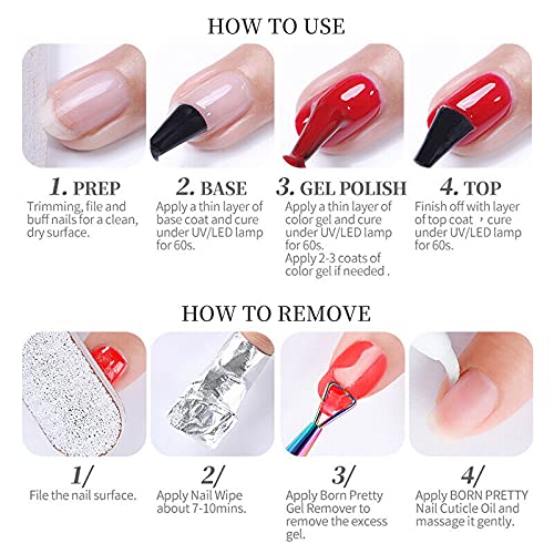 BORN PRETTY 10ml Black Spar Series Gel Nail Polish BP03 - Soak Off UV/LED Nail Polish for Salon & DIY Manicure | Long-Lasting Nail Art Design | Perfect Gift for Nail Lovers | Requires UV Light to Cure | Great for Home Use, Parties & Special Occasions