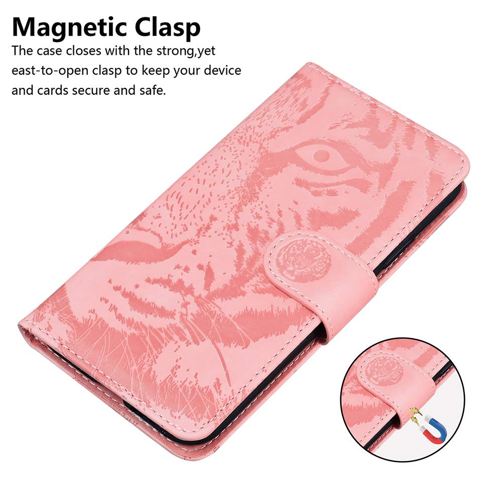Premium IVY Tiger Pattern Wallet Case for iPhone Xs Max - Purple PU Leather Phone Cover with Card Slots | Perfect for Everyday Use, Travel & Shopping