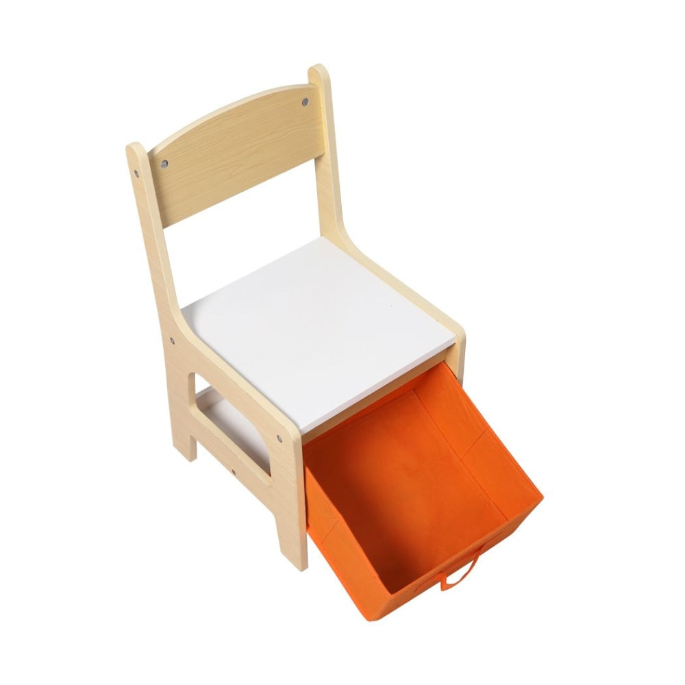 BoPeep Kids Table and Chairs Set - Wooden Play Desk with Storage Box for Study, Arts & Crafts - Perfect for Toddler Learning, Playroom & Preschool Activities