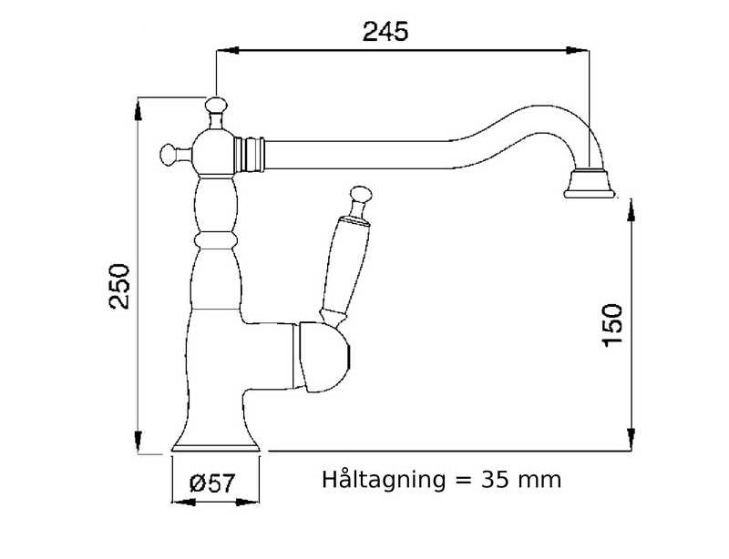 Oxford Brass Kitchen Faucet - High-Quality Mixer Tap for Modern Sinks | Perfect for Home Renovation & Daily Cooking