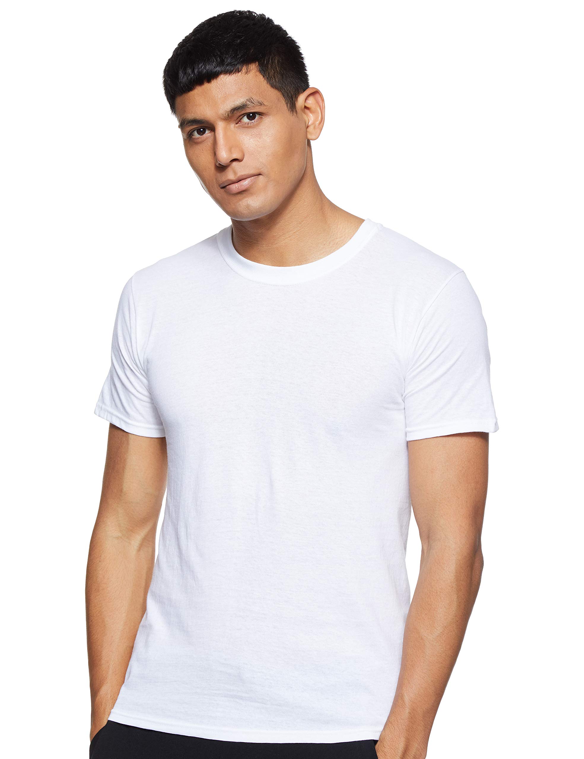 Hanes Boys ComfortSoft Crewneck T-Shirt 3-Pack, White - Medium (10-12) | Soft Cotton Tees for School, Play & Everyday Wear | Kids Basic T-Shirts for Boys