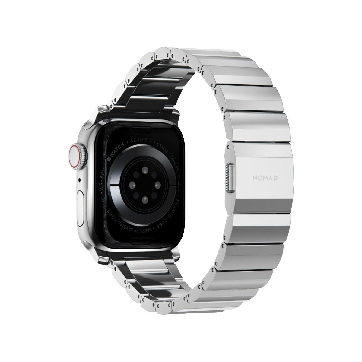 Nomad Apple Watch Band 40mm / 41mm Stainless Steel with Silver Hardware - Durable & Stylish for Workouts, Office & Everyday Wear