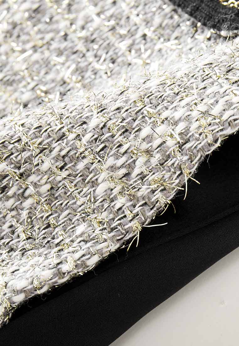 Elegant Square Collar Pocket Dress with Gem Details - Perfect for Office Wear, Cocktail Parties & Special Occasions