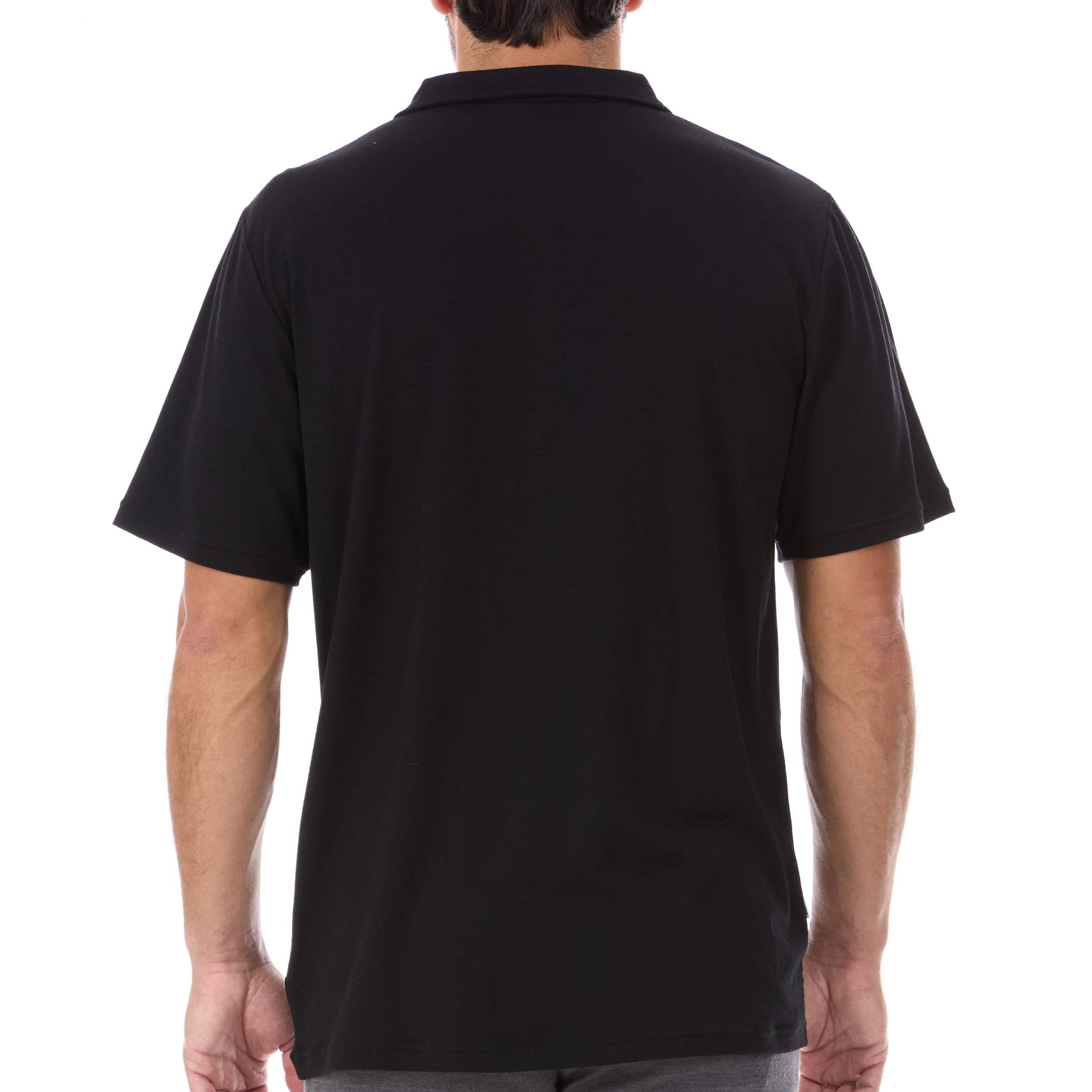 Premium Men's Merino Wool Polo Shirt - Breathable Golf & Work Shirt for Business Casual & Outdoor Activities