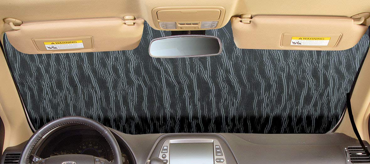 Intro-Tech NS-82-G Gold Custom Fit Car Sun Shade for Windshield - Universal Sun Visor Protector for UV Rays & Heat Reduction - Perfect for Summer Parking & Road Trips