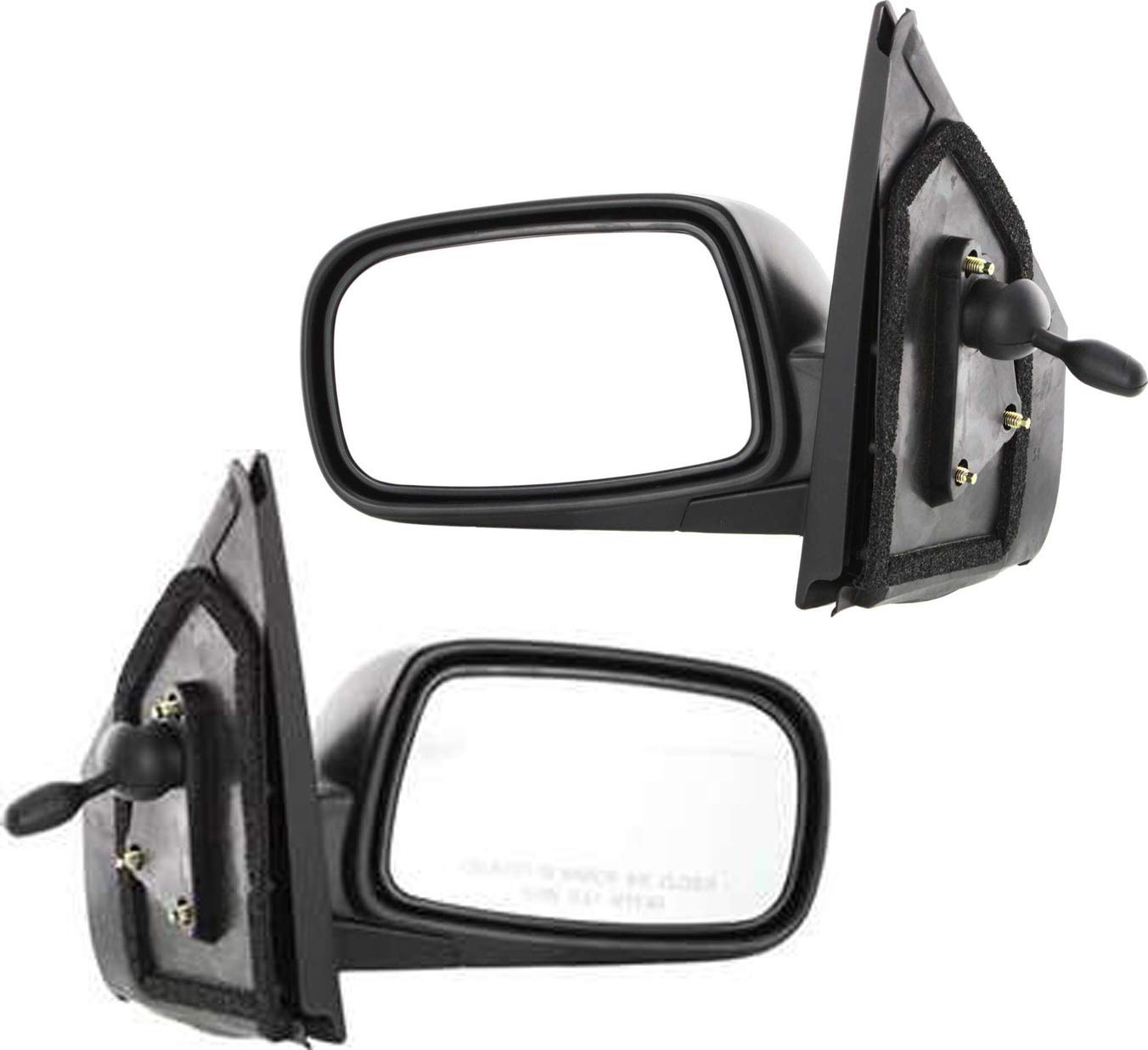 Kool Vue Textured Side Mirrors for Toyota Echo 2000-2005 - Driver & Passenger Side Replacement - Perfect for Daily Commuting & Road Trips