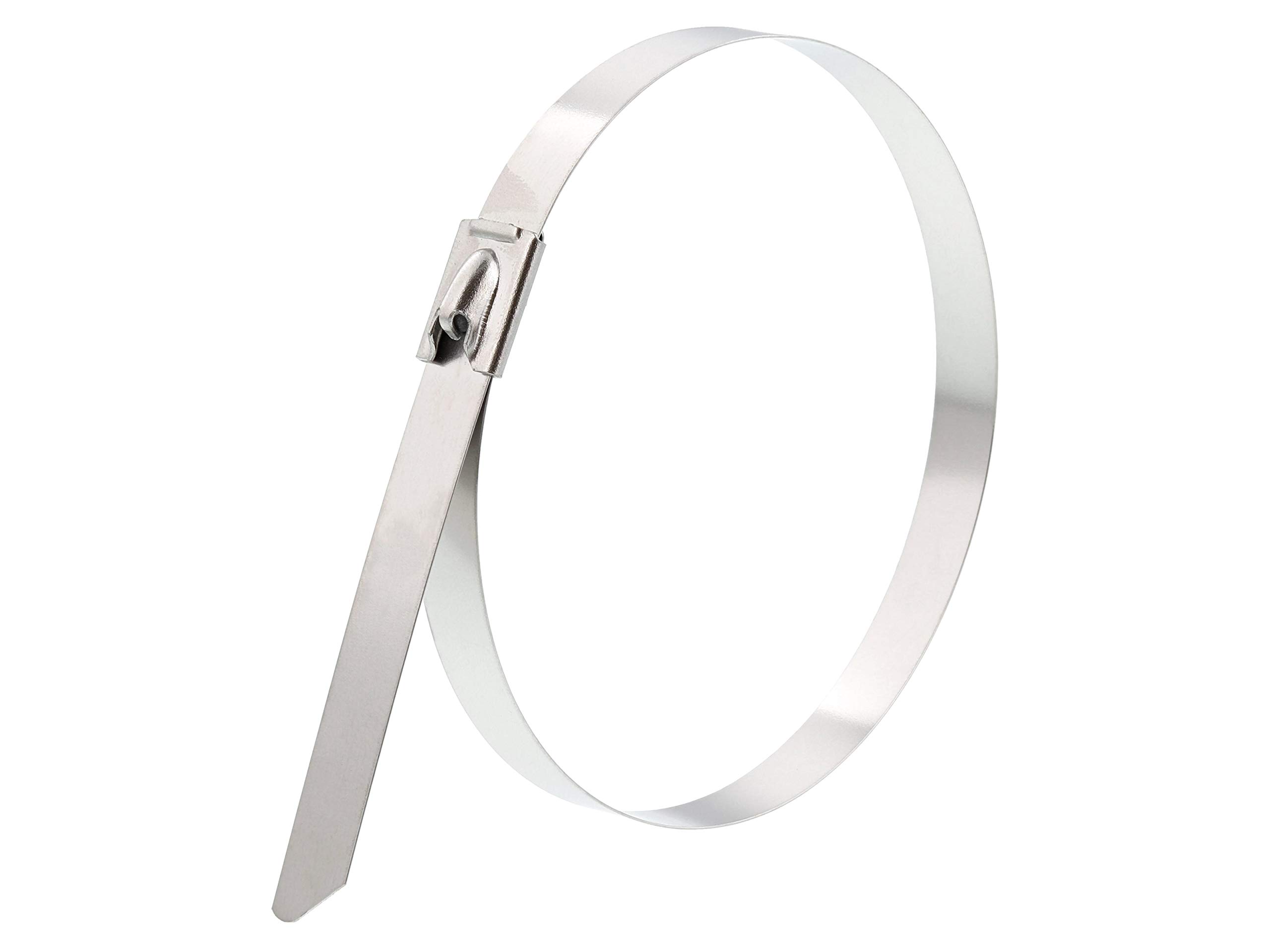 12 Inch Heavy Duty Stainless Steel Cable Ties - 100 Pack - Secure Wires, Organize Cables for Home, Office & Industrial Use