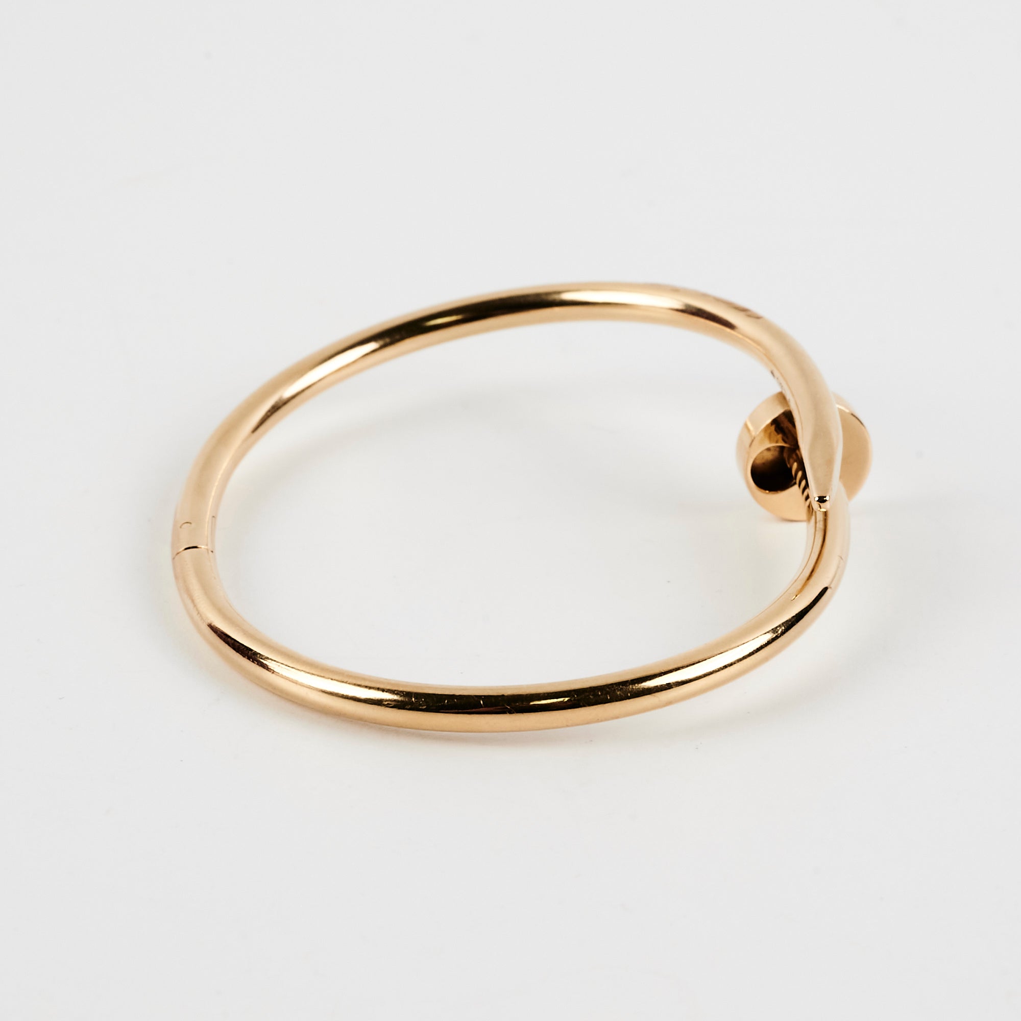 Cartier Juste Un Clou 18K Gold Plated Bracelet Size 17 - Luxury Nail Design Jewelry for Women, Perfect for Parties, Weddings & Special Occasions