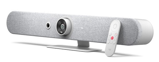 Logitech Rally Bar Mini USB 3.0 Video Conferencing Webcam - 4K Ultra HD, AI-Powered Noise Cancelling Mic, Plug-and-Play (Black/White) for Home Office & Conference Room Meetings