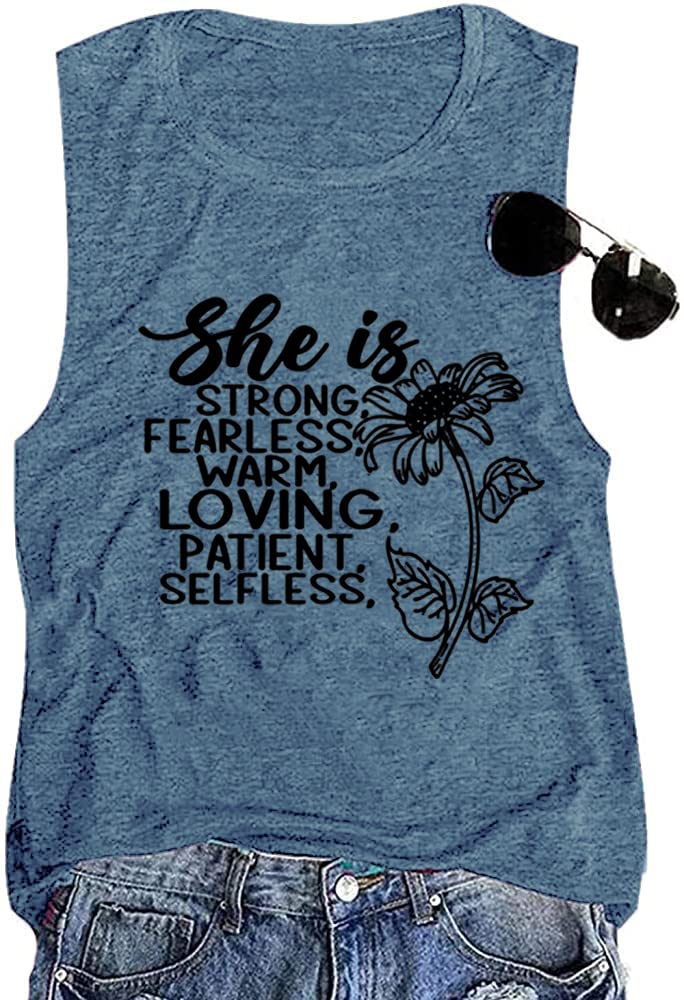 Funny Graphic Printed Women's Workout Tank Tops - Sleeveless Athletic Summer Tees for Gym, Yoga & Vacation | Holiday Gift Idea