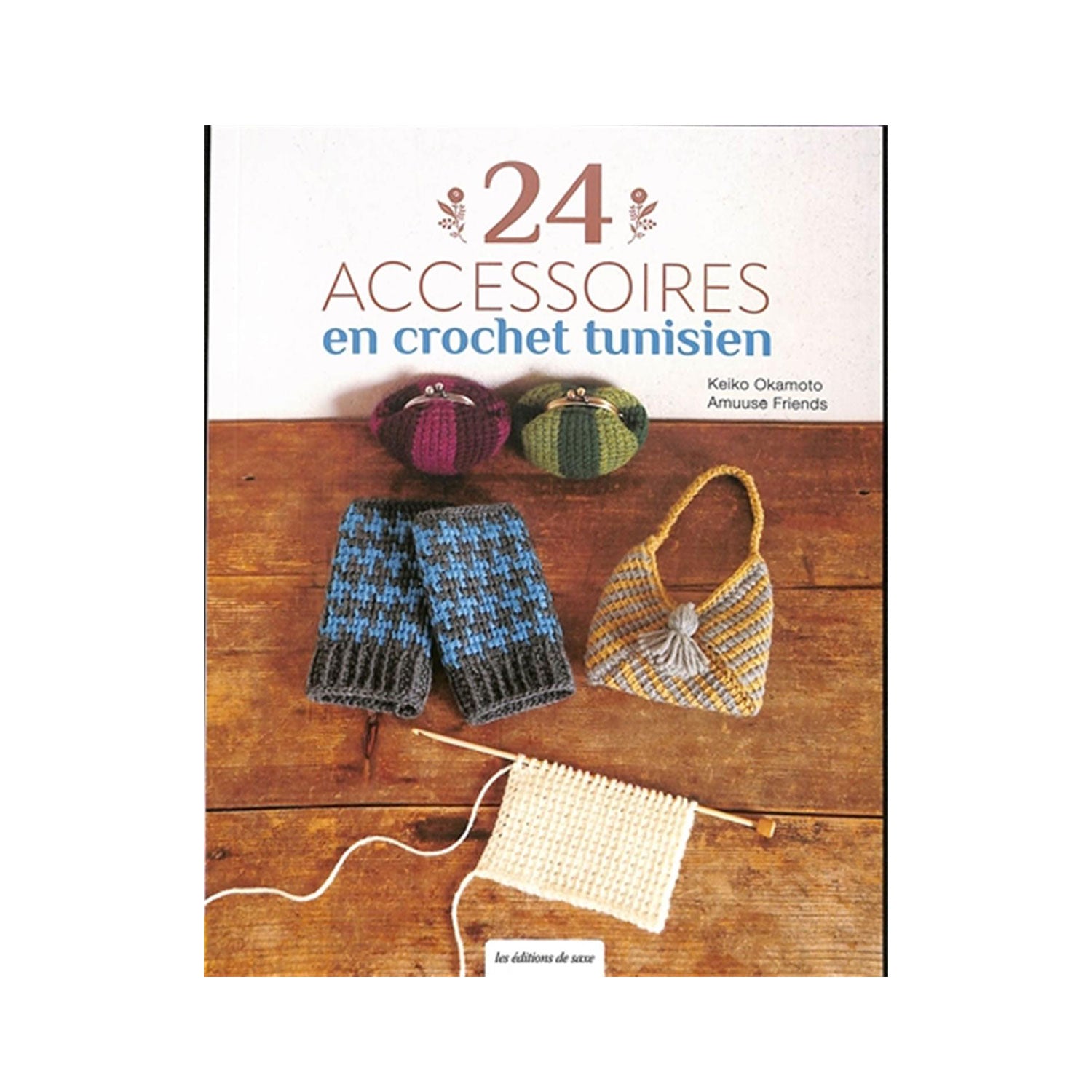 24 Tunisian Crochet Accessories - French Edition | DIY Crochet Kits for Hats, Scarves & Bags | Perfect for Crafters & Handmade Gift Lovers