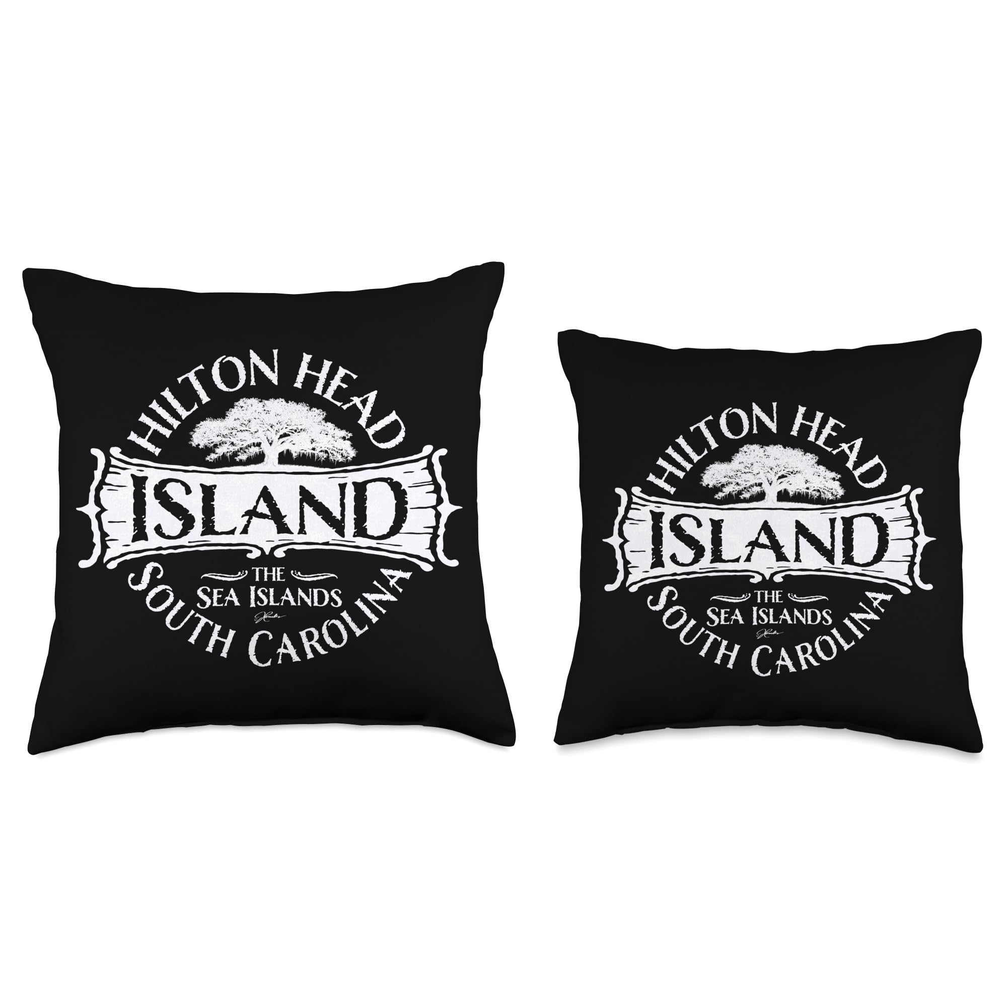 Hilton Head Island South Carolina Throw Pillow Cover - Coastal Decor for Sofa, Bed & Couch - Perfect for Beach House & Vacation Home Decor