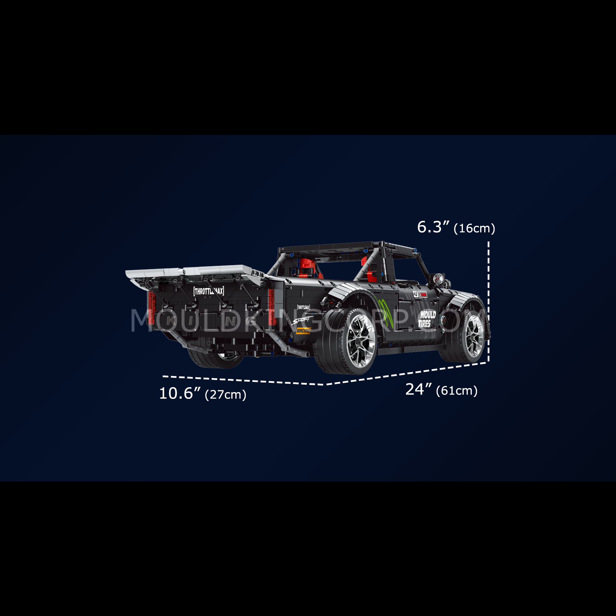 Mould King 13082S Remote Control Twin Turbo Muscle Car Building Kit - 3695 PCS STEM Toy for Adults & Teens | Perfect for Collectors, DIY Enthusiasts & Home Office Decor
