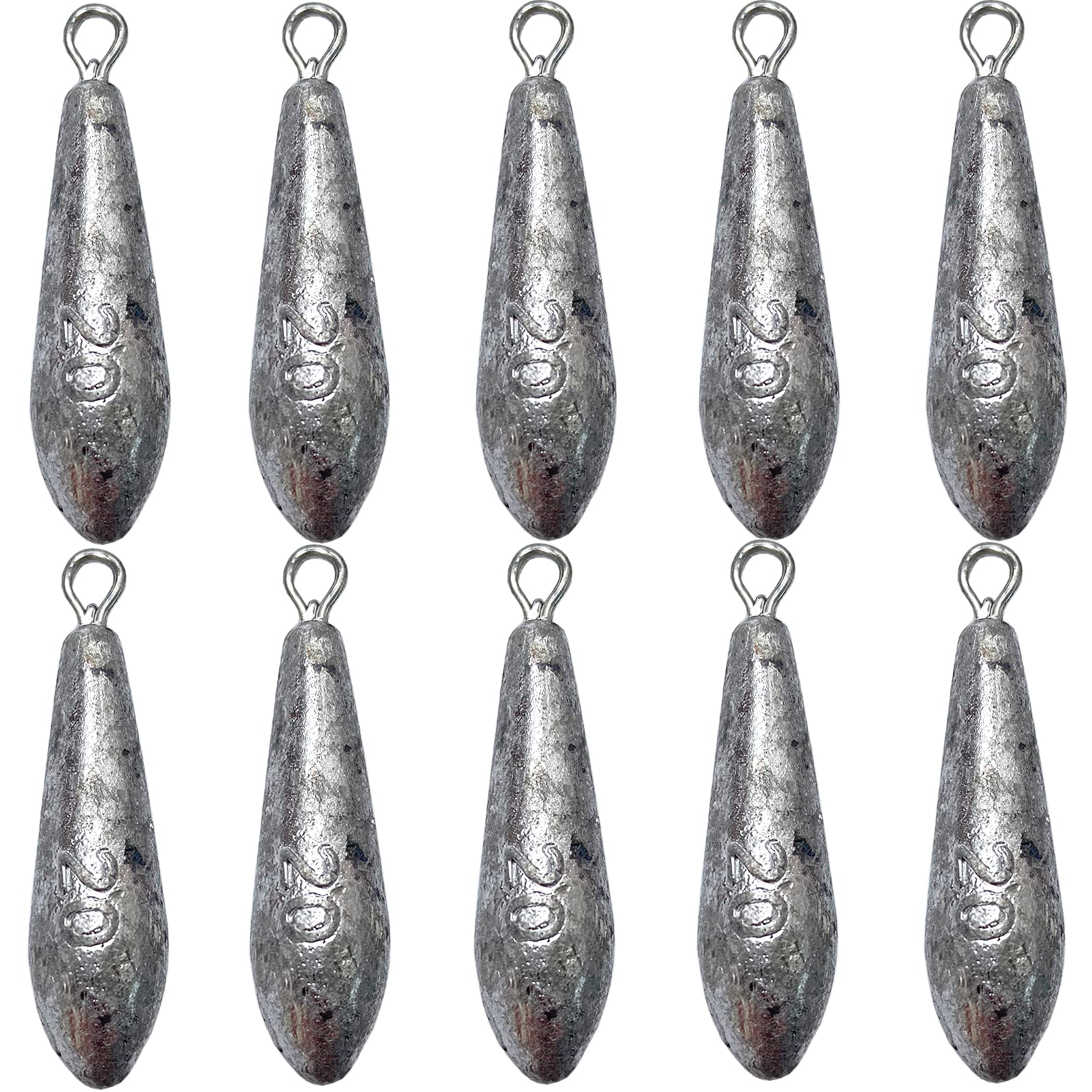 Premium Bullet Streamlined Fishing Sinkers - Lead Weights for Bottom Fishing in Freshwater & Saltwater | Ideal for Bass, Trout & Deep Sea Fishing