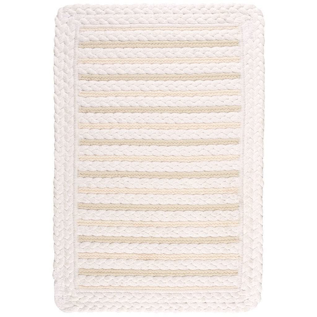 Boathouse Braided Cross Sewn Area Rug - 3' x 5' - Alabaster White - Non-Slip Living Room Rug for Home Decor, Bedroom, Dorm & Office