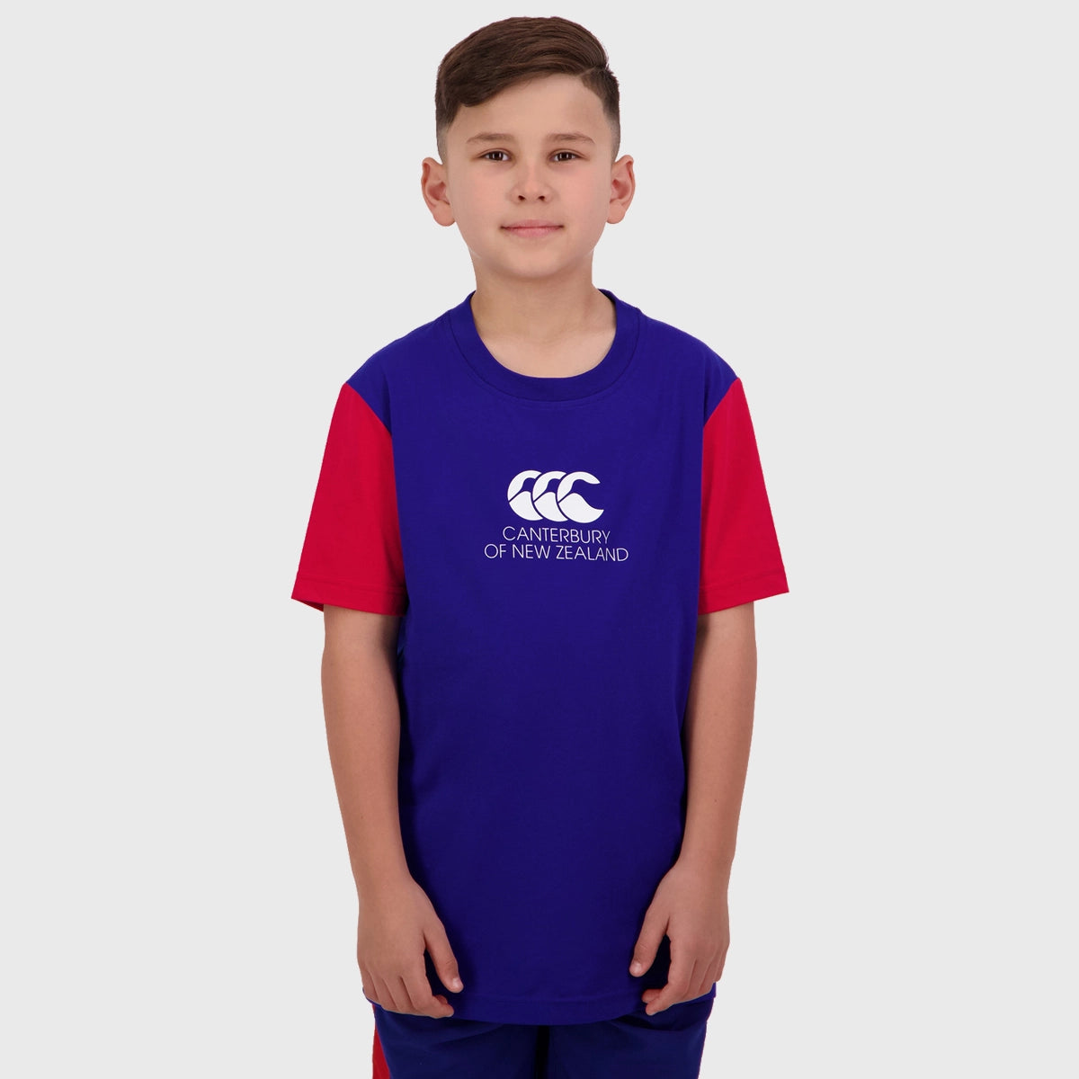 Canterbury Kids Legends Short Sleeve T-Shirt - Royal Blue & Red - Soft Cotton Tee for Boys & Girls - Perfect for School, Sports & Casual Wear