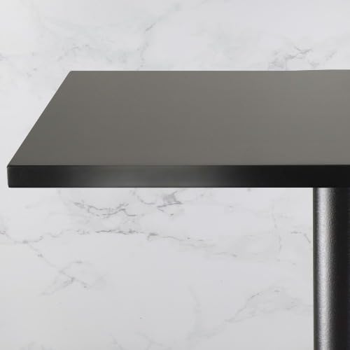 Ergode Compact Wood Obsidian Square Dining Table 23.62x23.62 Inch - Modern Minimalist Design for Small Spaces, Kitchen Nook, Breakfast Corner & Studio Apartments
